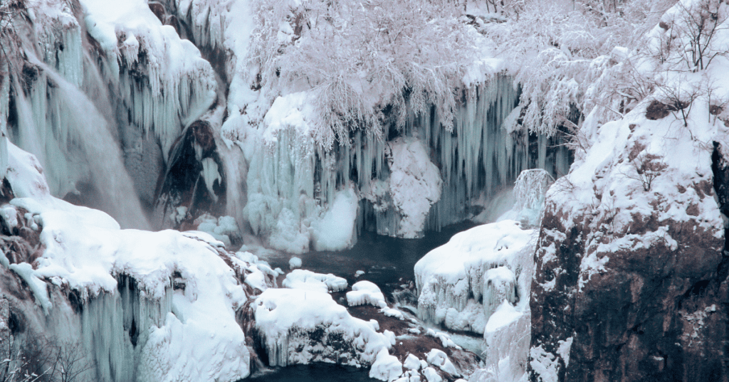 Plitvice Lakes National Park in Winter
