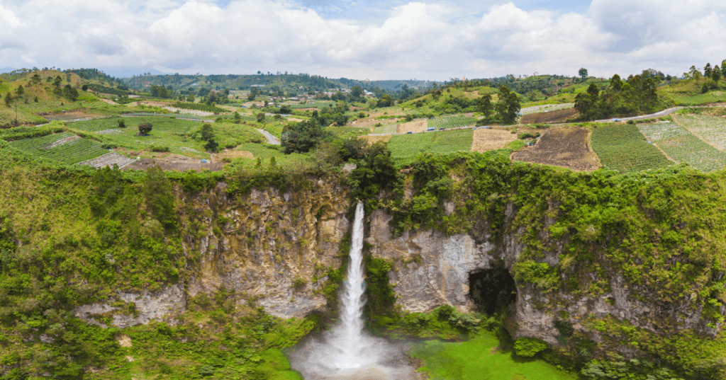 Waterfalls in Lake Toba